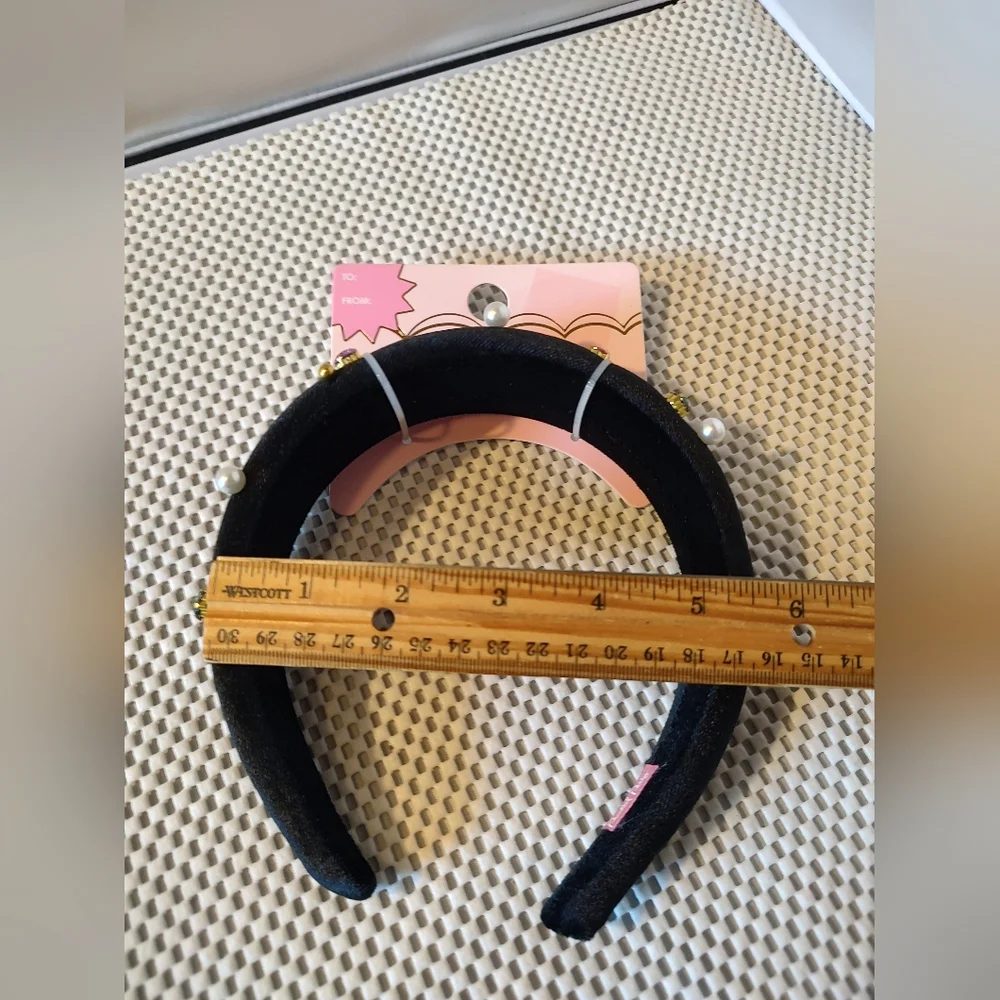 Packed Party Black Velvet Headband NWT